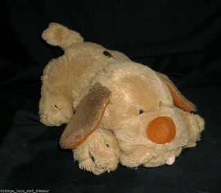 12 " Vintage 1984 R Dakin Baby Musical Puppy Dog Wind Up Stuffed Animal Plush Toy