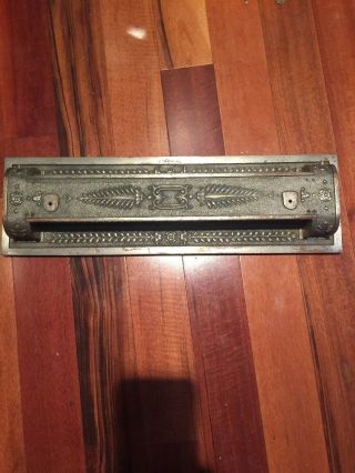 Antique Brass National Cash Register Top 500 Classification Ncr Back Plates Also
