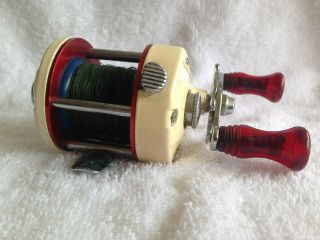 1976 Bicentennial Fishing Reel Made For Only 1 Year Red White And Blue