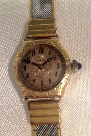 Antique Marcel Swiss Made 14k Gold Lady 