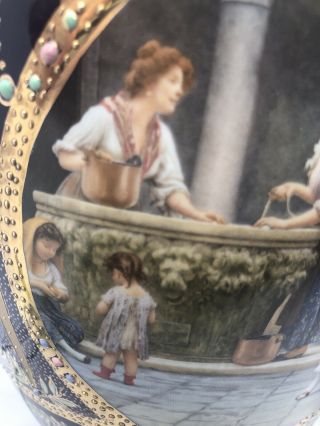 Fine Pair Antique Sevres Vienna Enameled French Porcelain Lamps 8