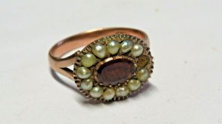 Antique 9ct Solid Gold Ring To Scrap Or Restore Size N,  3.  4 Grams