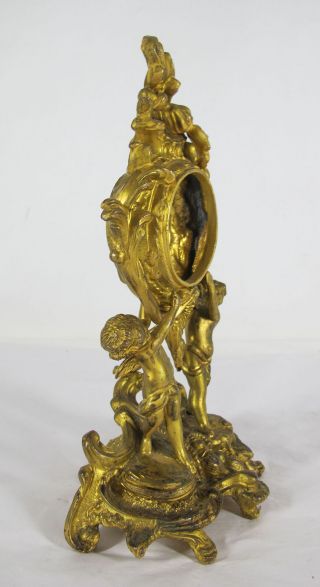 Antique 19th c French Dore/Ormolu Gold Gilt Ornate Clock Case 2 Winged Putti yqz 6