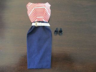 Barbie Vintage Fashion Doll Outfit Cruise Stripes 918 Belt Shoes Dress