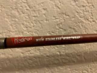 Vintage Heddon Stainless Wire Wrap 7244 Spin/bait Casting Rod Rod