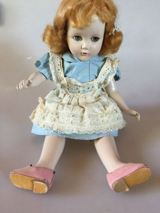Vintage R&b Hard Plastic Doll,  Blonde Wig,  Blue Sleep Eyes,  14 "