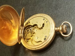 Antique 1899 Elgin 10k Gold Filled Ladies Pocket Watch. 4