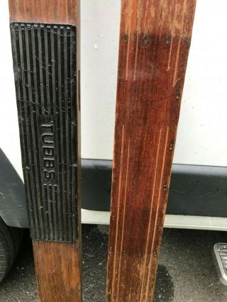 Vintage Wooden Skis Tubbs - 84 Inches Long 2