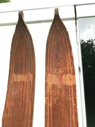 Vintage Wooden Skis Tubbs - 84 Inches Long 3