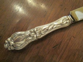 Frank Whiting Lily sterling silver dinner knife 9 1/8 