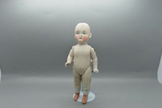 Antique Germany Porcelain Bisque Doll With Cap Impish Character Limbach 1900