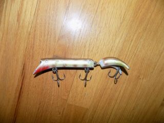 Vtg Tony Burmek Jointed Muskie/northern Fishing Lure Stick Bait Shallow Diver Nr