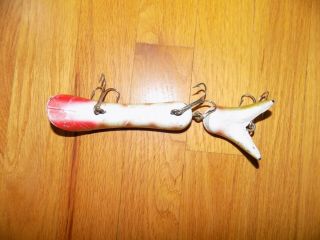 Vtg Tony Burmek Jointed Muskie/Northern Fishing Lure Stick Bait Shallow Diver NR 5