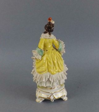 Antique German Porcelain Dresden Young Lady Figurine by Volkstedt 5