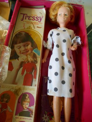 Vintage Tressy Doll With Stand & Accessories