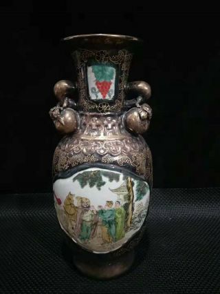 Chinese Antiques Porcelain Oriental Multi - Color Vase Yongzheng