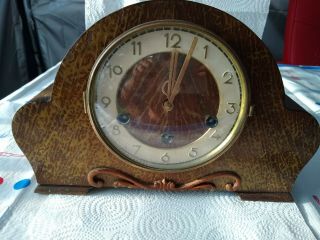 Vintage Art Deco Hac German Mantel Clock With Westminster Whittington Chimes