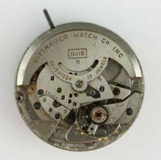 Vintage Wittnauer 11A1B Power Reserve Mens Wrist Watch Movement for Repair 2