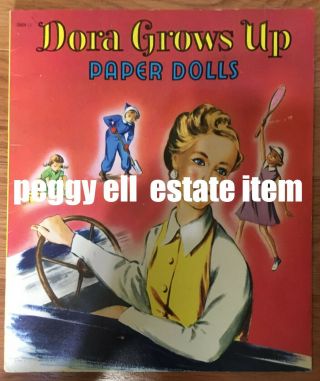 1951 " Dora Grows Up " Paper Dolls 4 Paper Doll Set By Saalfield Publishing Co.