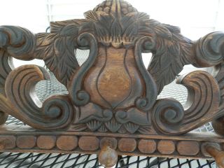 Ornate vintage wood wall mount coat hat rack 2