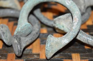 West African Manilla Currency Slave Bracelets Brass Copper Iron 1600 ' s - 1800 ' s 5