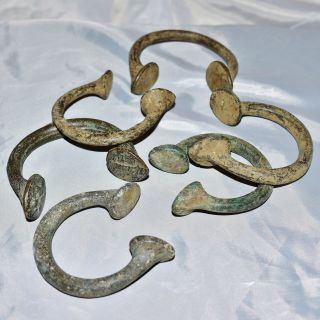 West African Manilla Currency Slave Bracelets Brass Copper Iron 1600 ' s - 1800 ' s 6