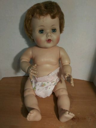 Vintage American Doll Corp.  Character Toodles Flirty Eyes Baby Doll 20 Inch