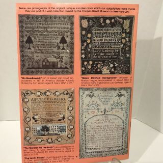 Paragon Antique Museum Samplers Cross Stitch Chart Pattern Booklet Cooper Hewitt 4