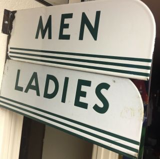 Porcelain Signs,  Vintage,  Antique,  Men & Ladies Bathroom Signs