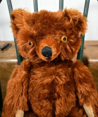 Vintage 1940 ' s Knickerbocker Mohair Jointed Teddy Bear 16 