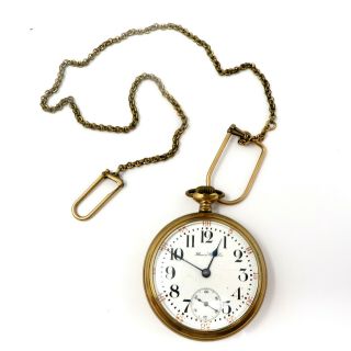 Nyjewel Illinois Vintage Gold Filled Pocket Watch With Chain Not Run