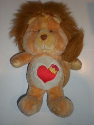 Vintage Care Bears Cousins Brave Heart Lion 13 " Kenner 1984 Plush Stuffed Animal