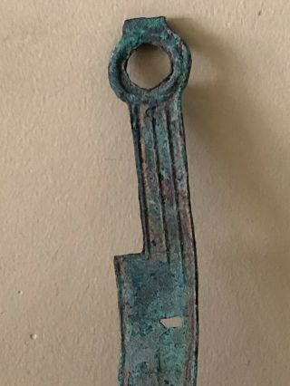 Antique Chinese Bronze Coinage,  Knife Shape 7 inches long 3