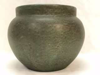 Large Antique Vintage Arts & Crafts Green Art Pottery Planter Jardiniere Vase 4