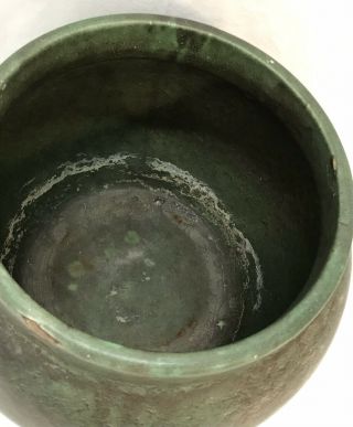 Large Antique Vintage Arts & Crafts Green Art Pottery Planter Jardiniere Vase 5