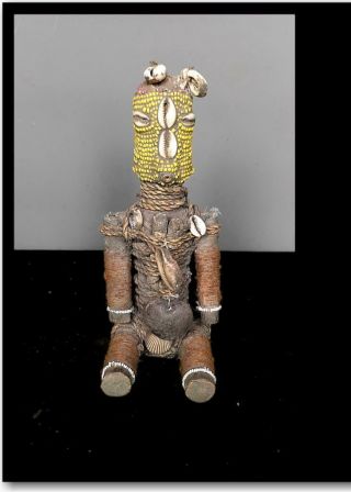 Old Tribal Namji Seated Figure - - Cameroon