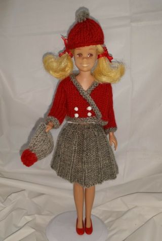 Vintage Skooter Japan Barbie Doll Custom Outfit Platinum Hair Skipper Pigtails