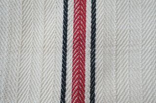 Antique European Hemp Grain Sack Gorgeous Soft Red and Black Stripes Multiple 4