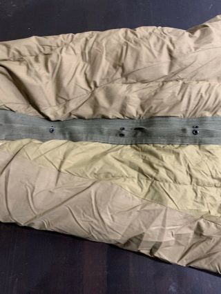 Vintage US Military Down Mountain Mummy Regular Sleeping Bag M - 1949 Zips 3
