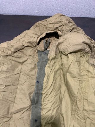 Vintage US Military Down Mountain Mummy Regular Sleeping Bag M - 1949 Zips 4