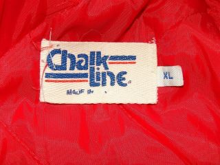 Vtg 80 ' s San Francisco 49ers Chalk Line Nylon Satin NFL Jacket size XL Spell Out 4