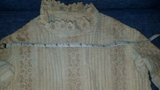 Lovely LARGE Antique Lace Doll Dress for French or German BISQUE Doll 5