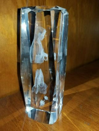 Custom Antique Glass Saint Mary Holy Divinity Of Healings Miracles Blessings