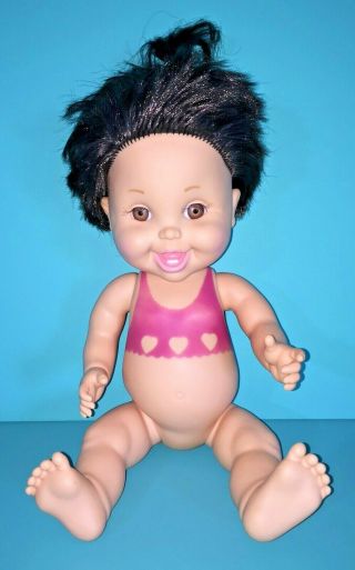Galoob Baby Face So Happy Hannah Bathtub 13 " Doll 20 Brown Eyes Vintage 1991
