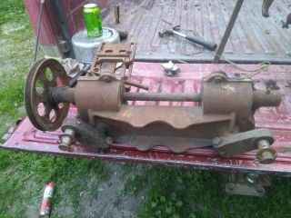 Antique Duplex Cast Iron Water Pump Jack Hit & Miss Engine Great