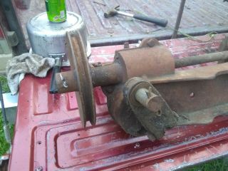 Antique duplex Cast Iron Water Pump Jack Hit & Miss Engine great 4