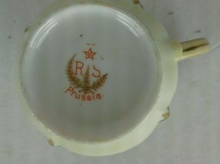 Vintage Antique RS Prussia Porcelain Tea Cup & Saucer - Red Mark 7