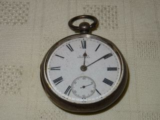 Antique Sterling Silver Open Faced Pocket Watch - X Ganz Swansea Fusee Movement