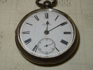 Antique Sterling Silver Open Faced Pocket Watch - X Ganz Swansea Fusee Movement 2