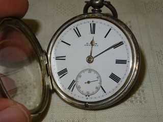 Antique Sterling Silver Open Faced Pocket Watch - X Ganz Swansea Fusee Movement 3